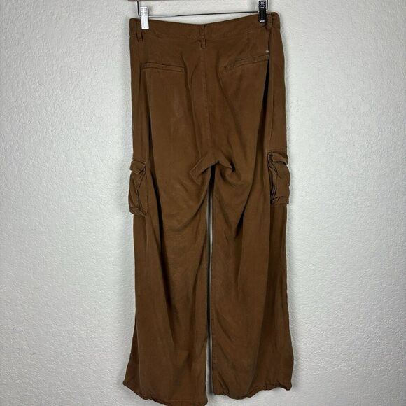 Velez 90's Y2K Wide Leg Cargo Women’s Pants‎ Brown Sz6 Utility Gorpcore Grunge - Picture 6 of 12